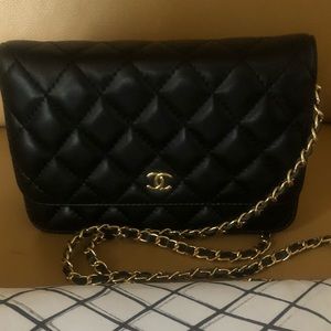 Brand New !!! Black quilted mini bag